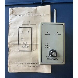Capri Electronics TD-17 Bug Detector RF Transmitter Finder w/ Manual Spy Gear